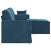 vidaXL Sofa Blau Gesamtabmessungen: 178 x 134 x 80 cm (B x T x H) Samt