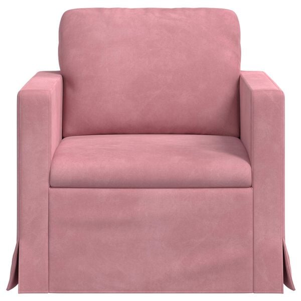 vidaXL Sofa Rosa Gesamtabmessungen: 78 x 78 x 80 cm (B x T x H) Samt