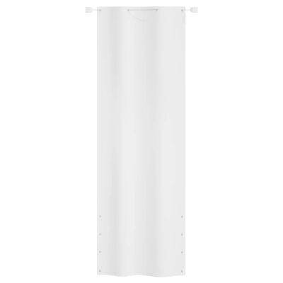 vidaXL Balkon-Sichtschutz Weiß 80x240 cm Oxford-Gewebe