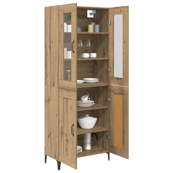 vidaXL Highboard Artisan-Eiche 69,5 x 34 x 180 cm Holzwerkstoff