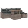 vidaXL Garten-Sofa-Set 6 stk. Grau Poly-Rattan