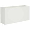 vidaXL Garten-Pflanzgef&auml;&szlig; Wei&szlig; 100 x 30 x 50 cm Kaltgewalzter Stahl