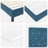 vidaXL Boxspringbett mit Matratze Dunkelblau 120 x 200 cm Samt