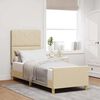 vidaXL Bettgestell mit Kopfteil Creme 80 x 200 cm Stoff