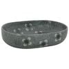 vidaXL Aufsatzwaschbecken Blau Oval 59x40x14 cm Keramik