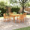 vidaXL Garten Essgruppe 5 pcs Braun Massivholz Akazie