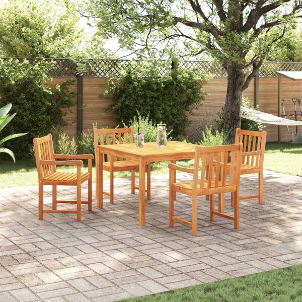 vidaXL Garten Essgruppe 5 pcs Braun Massivholz Akazie