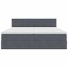 vidaXL Aufbewahrungsbett mit Matratze Dunkelgrau 90 x 200 cm