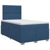 vidaXL Boxspringbett mit Matratze mit Kopfteil Blau 120 x 190 cm Stoff