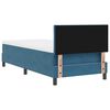 vidaXL Boxspringbett mit Matratze Dunkelblau 90 x 190 cm Samt