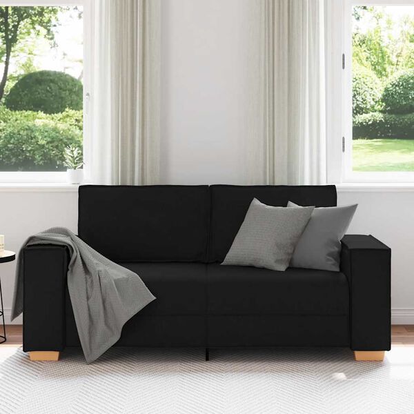 vidaXL 2-Sitzer Sofa Schwarz 180x78x84 cm Stoff