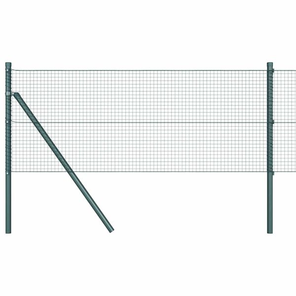 vidaXL Zaunpfosten Gr&uuml;n 50 x 0,6 m (19 x 19 mm Mesh) Stahl und PVC