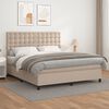 vidaXL Boxspringbett Matratze Cappuccino-Braun 180x200 cm Kunstleder