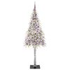 vidaXL Weihnachtsbaum mit 300 LEDs Wei&szlig; 210 cm PE und Stahl