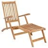 vidaXL Faltbarer Deckstuhl Natur Massivholz Teak
