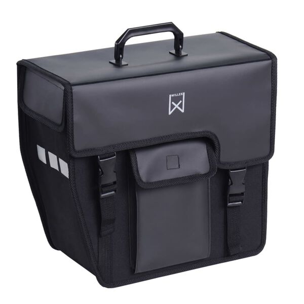 Willex Fahrradtasche 17 L Schwarz abgeschr&auml;gt links 10340