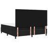 vidaXL Boxspringbett mit Matratze mit LED Schwarz 180 x 200 cm Stoff