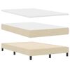 vidaXL Boxspringbett mit Matratze mit LED Creme 120 x 200 cm Stoff