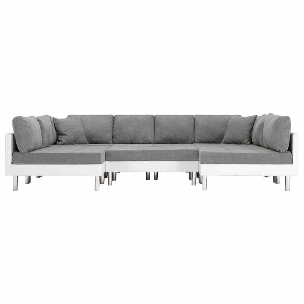 vidaXL Sofa Wei&szlig; Kunstleder