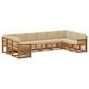 vidaXL Outdoor-Sofagarnitur 7 stk. Natur