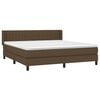 vidaXL Boxspringbett mit Matratze Dunkelbraun 180x200 cm Stoff