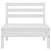 vidaXL 4-tlg. Garten-Lounge-Set Wei&szlig; Kiefer Massivholz