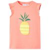 Kinder-T-Shirt Neonkoralle 116