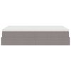 vidaXL Ottoman-Bett mit Matratze Taupe 120x200 cm Stoff