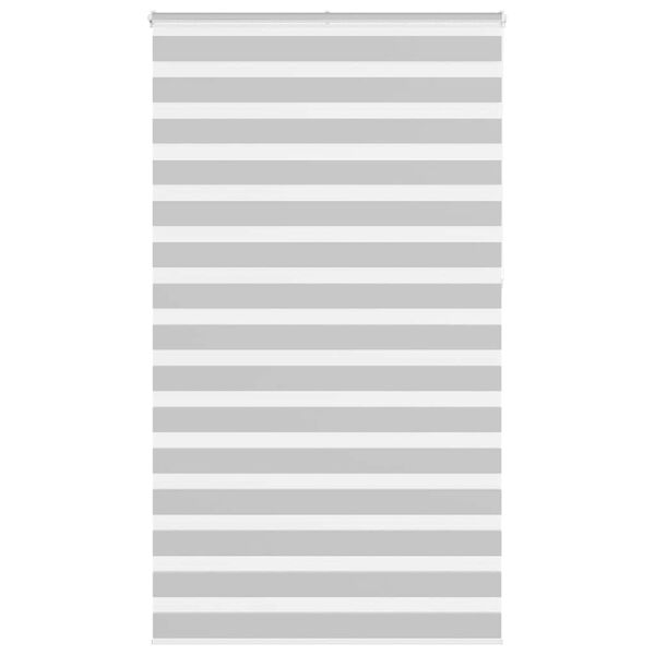 vidaXL Doppelrollo Hellgrau 125x230 cm Stoffbreite 120,9 cm Polyester