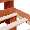 vidaXL Massivholzbett mit Regal ohne Matratze Wachsbraun 75x190 cm