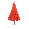 vidaXL K&uuml;nstlicher Weihnachtsbaum Beleuchtung & Kugeln Rot 240 cm