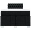 vidaXL Boxspringbett mit Matratze Schwarz 120x200 cm Stoff