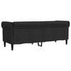 vidaXL Chesterfield-Sofa 3-Sitzer Schwarz Stoff
