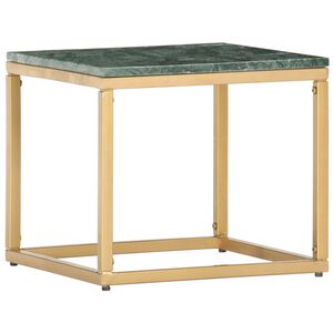 vidaXL Couchtisch Gr&uuml;n 40&times;40&times;35 cm Echtstein in Marmoroptik