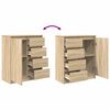 vidaXL Sideboard mit Schubladen Sonoma-Eiche 71x35x84 cm Holzwerkstoff