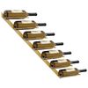 vidaXL Wand-Weinregale f&uuml;r 7 Flaschen 2 Stk. Golden Metall