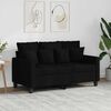 vidaXL 2-Sitzer-Sofa Schwarz 120 cm Stoff