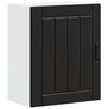vidaXL K&uuml;chen-H&auml;ngeschrank Lucca Schwarz Holzwerkstoff