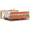 vidaXL Massivholzbett ohne Matratze Wachsbraun 200x200 Kiefernholz