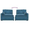 vidaXL Modulares Sofa Endmodul mit Armlehne Kissen Blau 100 cm
