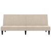 vidaXL Schlafsofa 2-Sitzer Creme Mikrofasergewebe