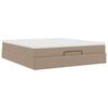 vidaXL Ottoman-Bett mit Matratze Cappuccino-Braun 180x200cm Kunstleder