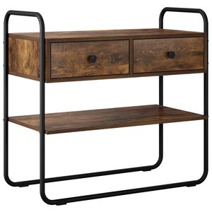 vidaXL Konsolentisch Ger&auml;ucherte Eiche 80 x 40 x 75 cm Holzwerkstoff