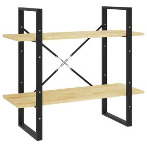 vidaXL B&uuml;cherregal 2 B&ouml;den 80x30x70 cm Massivholz Kiefer