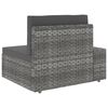 vidaXL 9-tlg. Garten-Lounge-Set Poly Rattan Grau