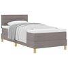 vidaXL Boxspringbett mit Matratze Taupe 100 x 200 cm Stoff