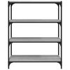 vidaXL B&uuml;cherregal Grau Sonoma 80x33x100 cm Holzwerkstoff und Stahl