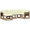 vidaXL Outdoor-Sofagarnitur 6 stk. Natur und Creme