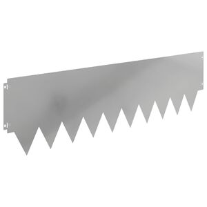 vidaXL Rasenkante 10 stk. 103 x 30 cm Stahl Silber