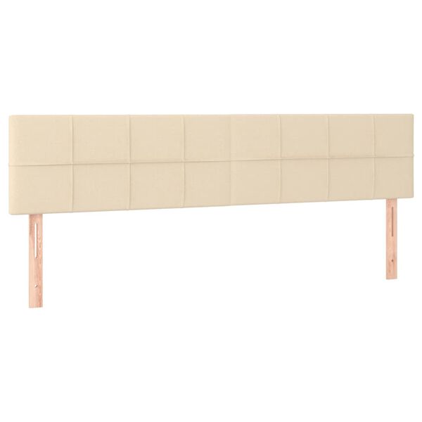 vidaXL Kopfteile Creme 200x5x78/88 cm Stoff